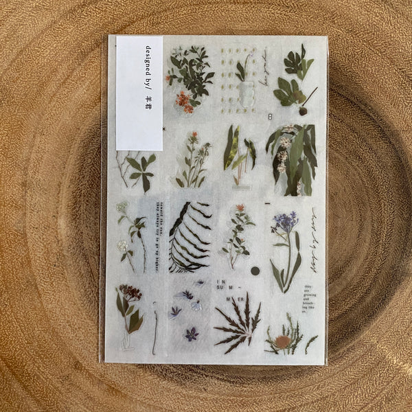 Somesortof.fern Print-On Transfer Sticker, Days with Leaves | 羊君轉印貼紙, 綠