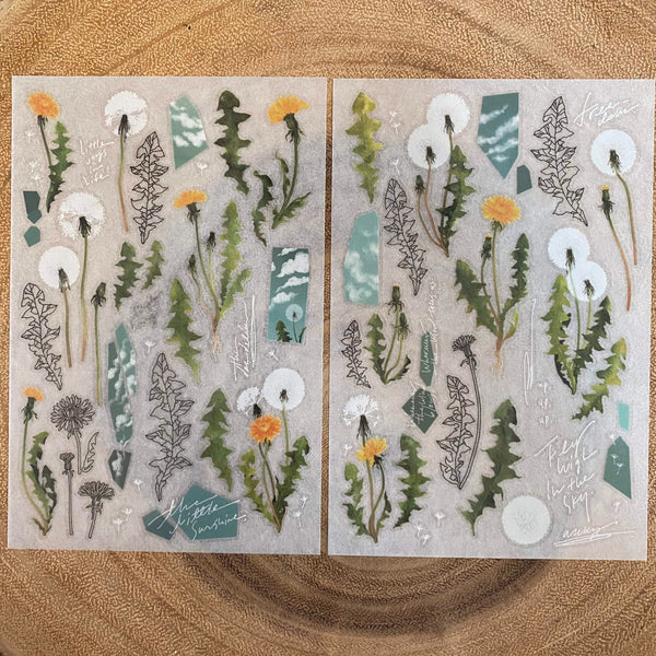 Somesortof.fern Print-On Transfer Sticker, Dandelion | 羊君轉印貼紙, 蒲公英