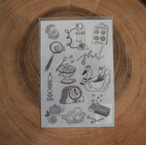 Ivy Snow Rub-On Sticker, Precious Days| 森空轉印貼紙, 美好
