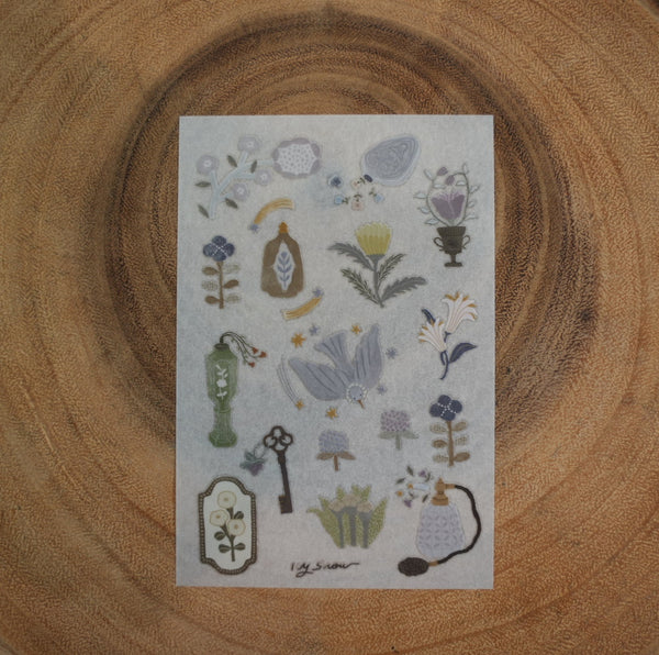 Ivy Snow Rub-On Sticker, Precious Days| 森空轉印貼紙, 美好