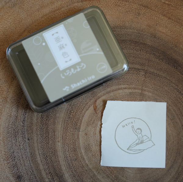 Shachihata Iromoyo Ink Pad, Amairo | 寫吉達日本傳統色印台, 亜麻色