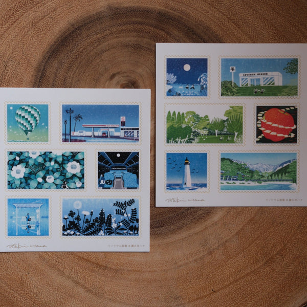 Rakui Hana Stamp Stickers, Linocut Prints #2