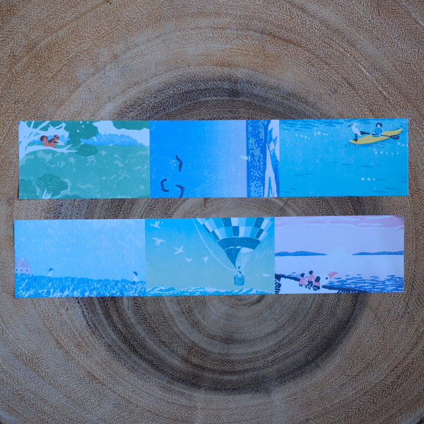 Rakuihana Rolled Labels, Letter in the Wind
