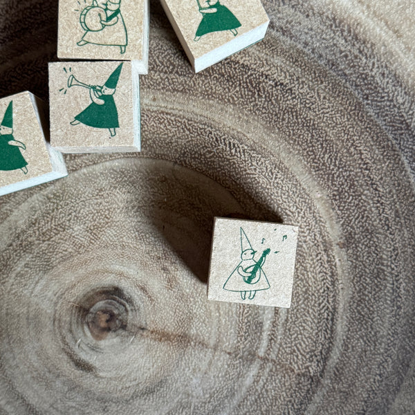 avocado mori Stamp, Nisse's Little Band | 森酪梨印章, 小精靈樂隊