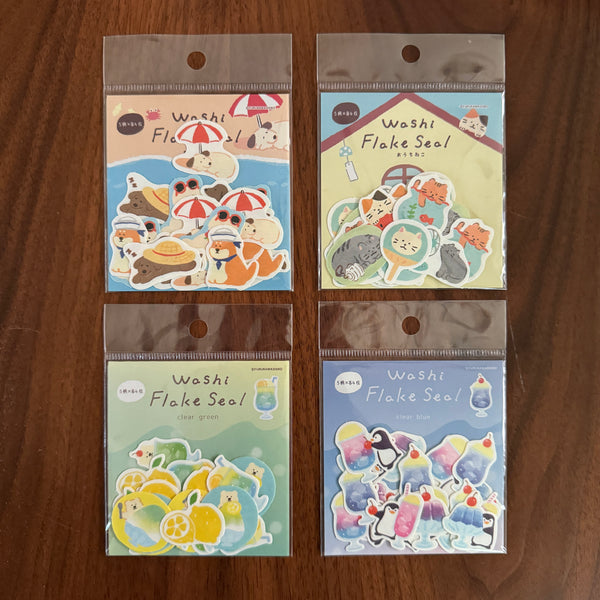 Furukawa Shiko Flake Seal, Summer Time | 古川紙工貼紙包, 夏日系列
