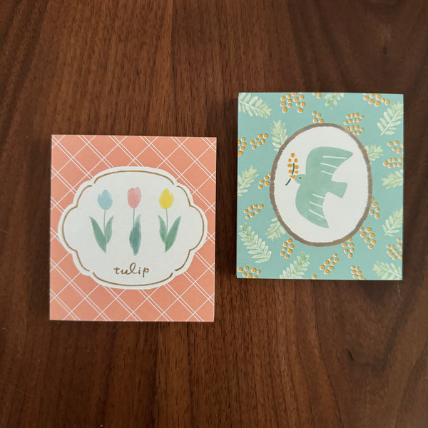 Furukawa Shiko Memo Pad, Flowers | 古川紙工付箋