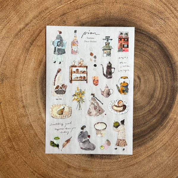 Pion washi sticker, mini girl | Pion和紙貼紙，迷你女孩