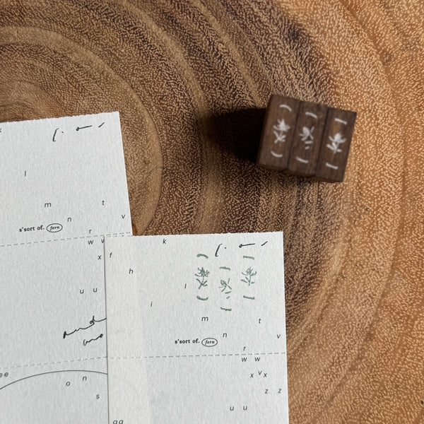 somesortof.fern Vintage Stamp, Letters and Blooms | 羊君 復古印章，字母與薊花