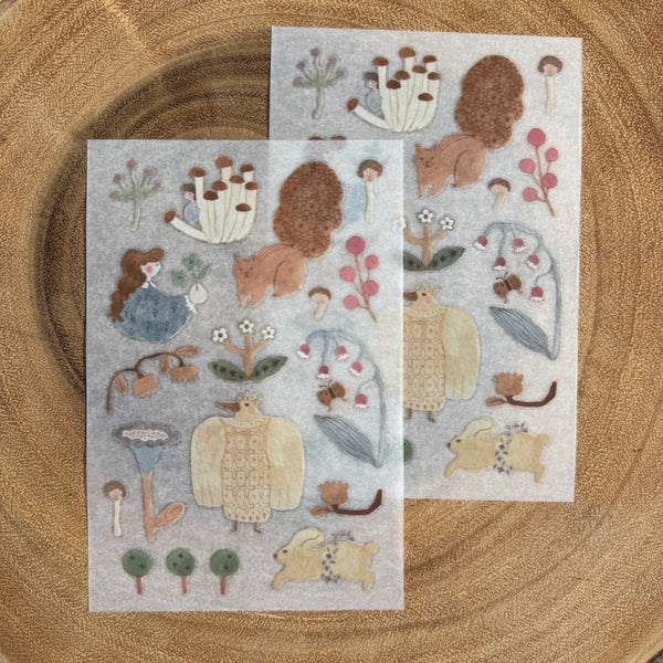 Ivy Snow Print-on Sticker, Blooming | 森空轉印貼紙, 春綻