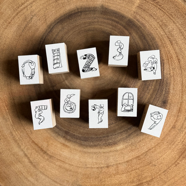 Yamadoro Stamp Set, Good Night Numbers | 山泥泥印章組, 寢用數字