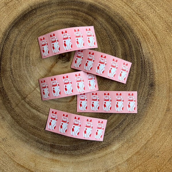 somesortof.fern Label Stickers, maneki-neko| 羊君 標籤貼紙，招財貓