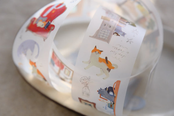 Ours PET Tape, Life with Cats | 漢克 x 庫巴紙膠帶, 與貓一起的生活