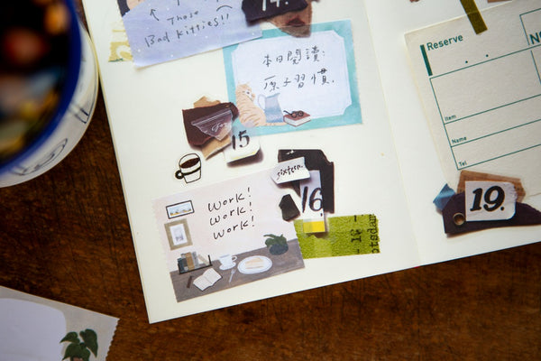 Ours Sticker Roll, Life with Cats | 漢克 x 庫巴捲式便條貼紙, 與貓一起