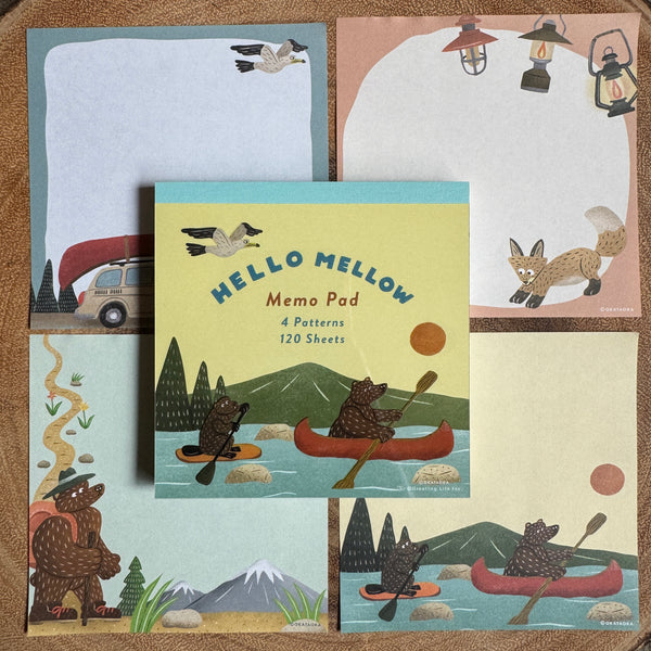 Okataoka Memo Pad, Hello Mellow, Active | Okataoka付箋