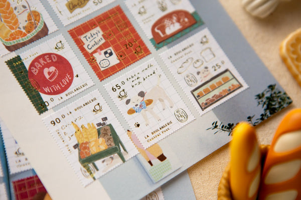 Pre-Order | Ours Postage Stamps Sticker, Bakery Cheer's | 漢克 x 庫巴郵票貼紙 Cheer's烘焙坊
