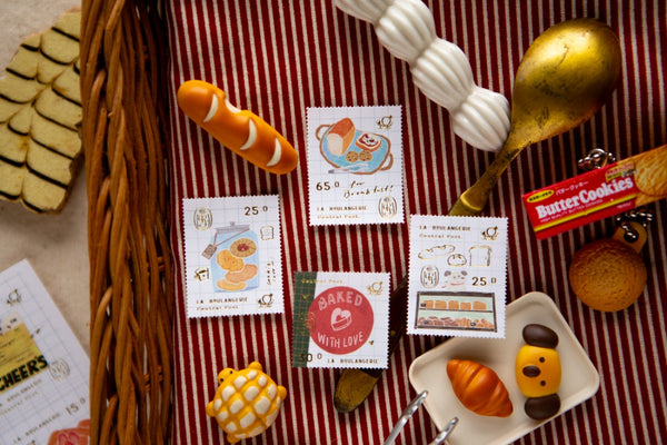 Pre-Order | Ours Postage Stamps Sticker, Bakery Cheer's | 漢克 x 庫巴郵票貼紙 Cheer's烘焙坊