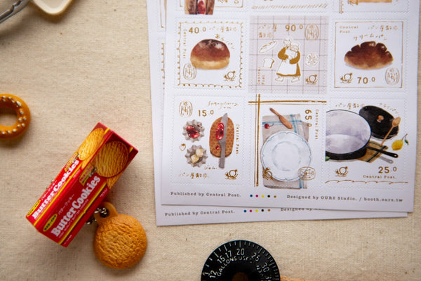 Pre-Order | Ours Postage Stamps Sticker, Sweet Hours | 漢克 x 庫巴郵票貼紙 甜美時刻