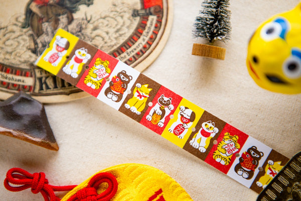 Pre-Order | Ours Sticker Label Roll, Little Lucky Friends | 漢克 x 庫巴標籤卷, 招福小隊