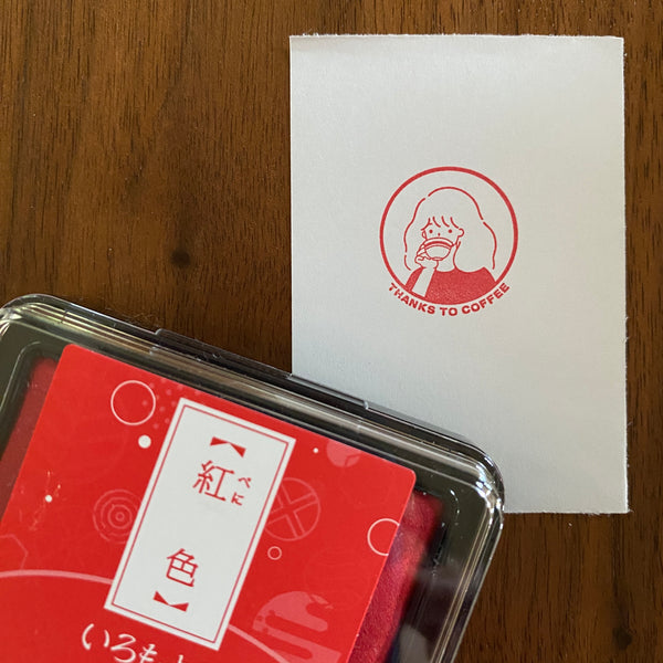 Shachihata Iromoyo Ink Pad, Red | 寫吉達日本傳統色印台, 紅色