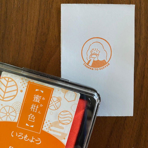 Shachihata Iromoyo Ink Pad, Tangerine | 寫吉達日本傳統色印台, 蜜柑色