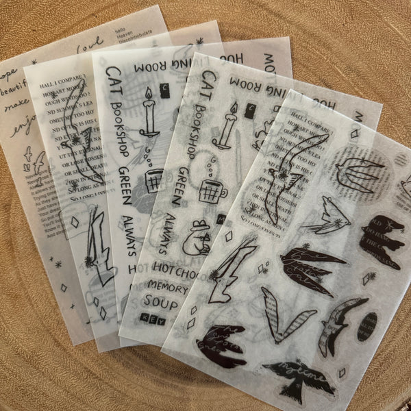 Yamadoro Sticker & Paper Set, Message | 山泥泥素材包