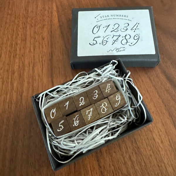 Yamadoro Stamp Set, Star Number | 山泥泥印章組, 數字印章