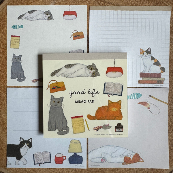 Yusuke Yonezu Memo Pad, Good Life, Cat | 米津祐介付箋
