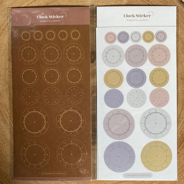 a.moment Sticker, Clock | 時鐘貼紙 – a blank note