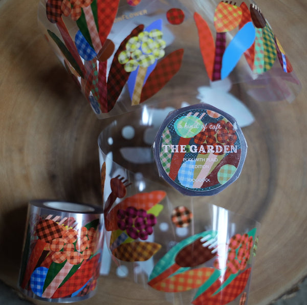 A Kind of Café PET Tape, The Garden (Plaid Edition) | 什物紙膠帶, 格子花園