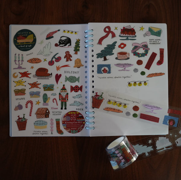 A Kind of Café Kiss-Cut PET Tape, Winter Season | 什物軋型PET膠帶, 歡愉節慶