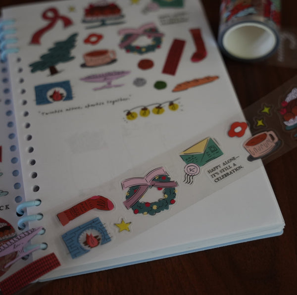 A Kind of Café Kiss-Cut PET Tape, Winter Season | 什物軋型PET膠帶, 歡愉節慶