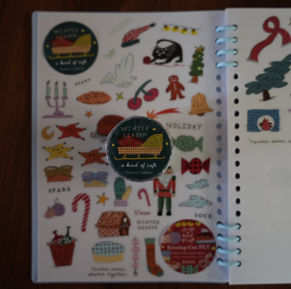 A Kind of Café Kiss-Cut PET Tape, Winter Season | 什物軋型PET膠帶, 歡愉節慶