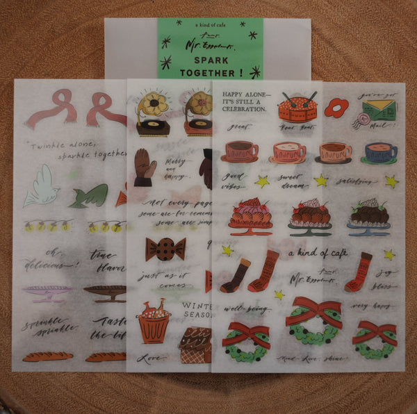 A Kind of Café Print-On Transfer Sticker, Spark Together | 什物轉印貼紙, 一起歡慶