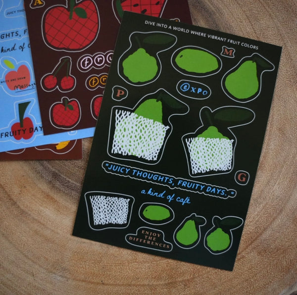 A Kind of Café Sticker, Juicy Thoughts Fruity Days | 什物貼紙, 水果主題
