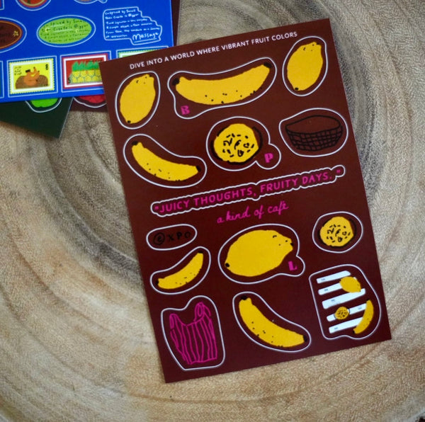 A Kind of Café Sticker, Juicy Thoughts Fruity Days | 什物貼紙, 水果主題