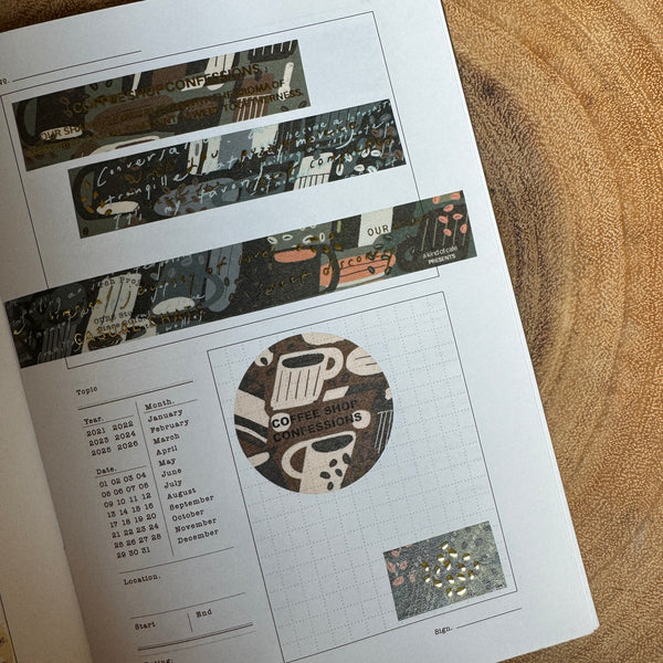 A Kind of Café Washi Tape, Coffee Shop Confessions | 什物紙膠帶, 一杯咖啡的對話