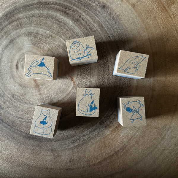avocado mori Stamp Set, Nisse's Dopamine with Animal | 森酪梨印章組, 小精靈的多巴胺動物