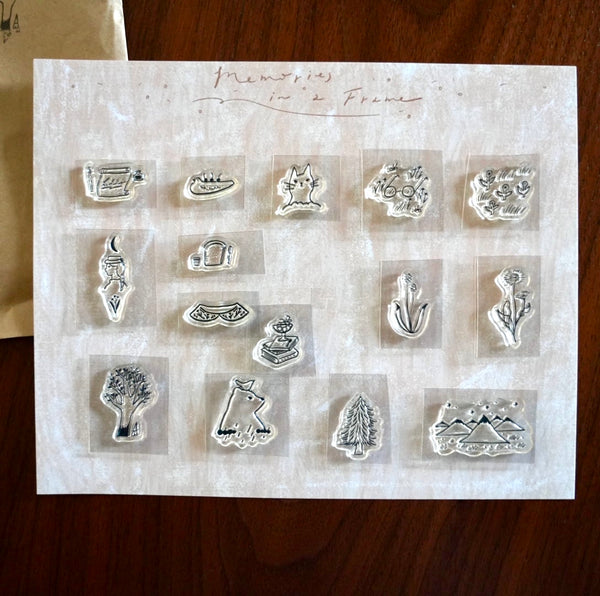 avocado mori Transparent Stamp, Memories in a Frame, Illustrantions | 森酪梨透明印章, 回憶的畫框之畫