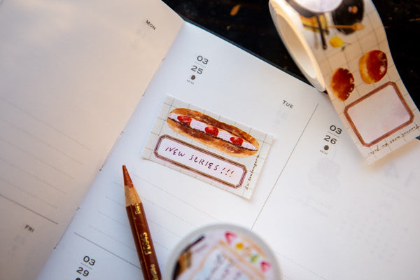 Ours Sticker Memo Roll, Sweet Hours | 漢克 x 庫巴捲式便條紙, 甜美時刻