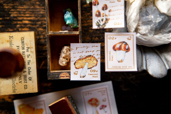 Ours Postage Stamps Sticker, Mushroom Recipe | 漢克 x 庫巴郵票貼紙 野菇餐桌