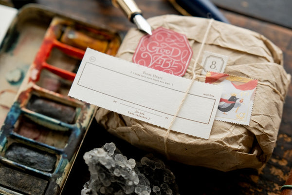 Ours Letterpress Label Book, From Heart | 漢克 x 庫巴 活版便箋本