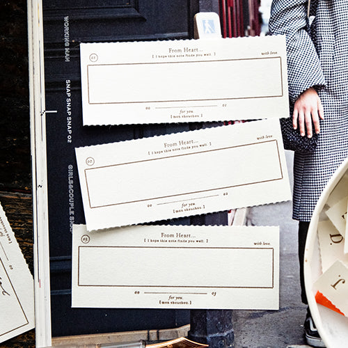 Ours Letterpress Label Book, From Heart | 漢克 x 庫巴 活版便箋本