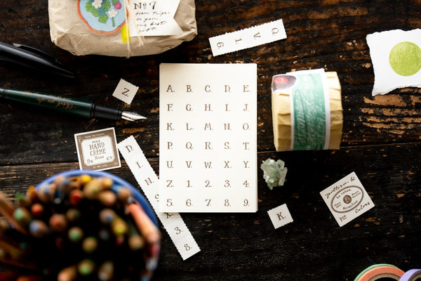 Ours Letterpress Label Book, Letters | 漢克 x 庫巴 活版便箋本, 無框文字標記