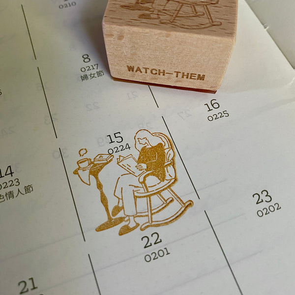 WATCH-THEM Stamp, Reading | 他山觀匠 印章, 閱讀