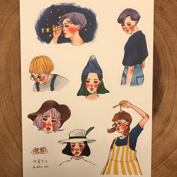 La Dolce Vita Sticker Sheet, Finding the Perfect Spot Travel | 甜蜜生活貼紙, 尋找極光的旅程