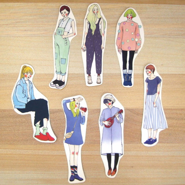 La Dolce Vita Flake Stickers | 甜蜜生活女孩貼紙