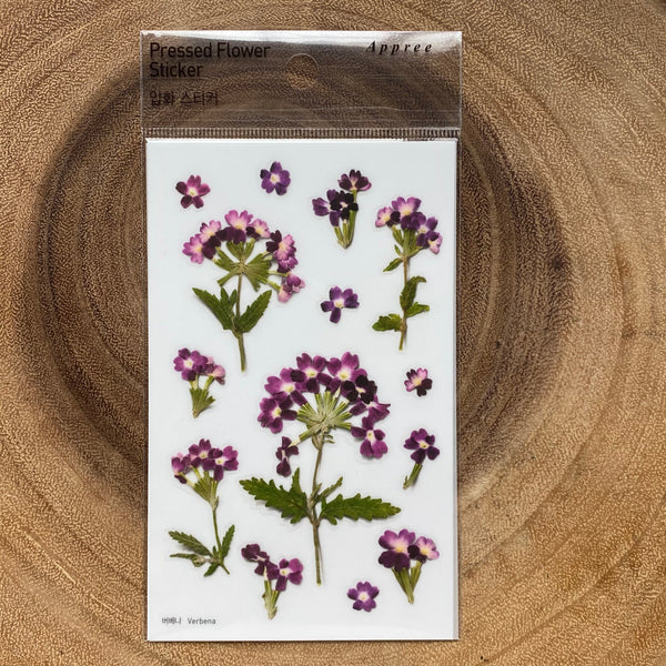 Appree Pressed Flower Sticker, Purple