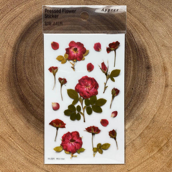 Appree Pressed Flower Sticker, Rouge