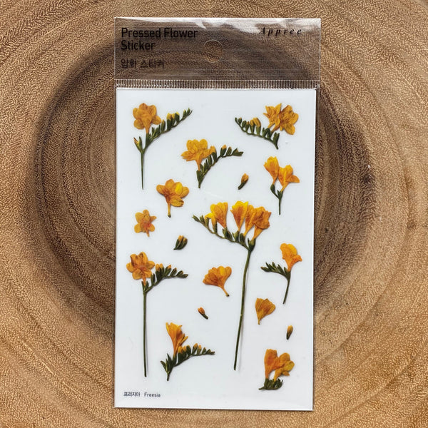 Appree Pressed Flower Sticker, Yellow
