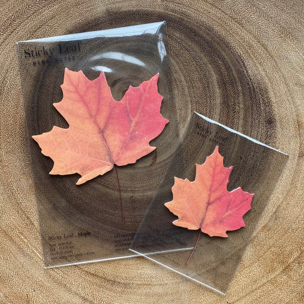 Appree Sticky Leaf Memo Notes, Red Maple